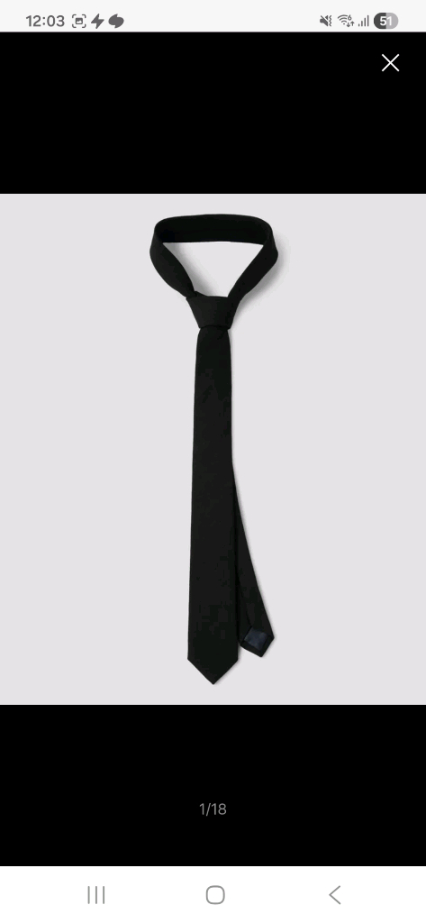 넌블랭크 세인트이어 셋업 L 넌블랭크 슬림타이 블랙 이미지