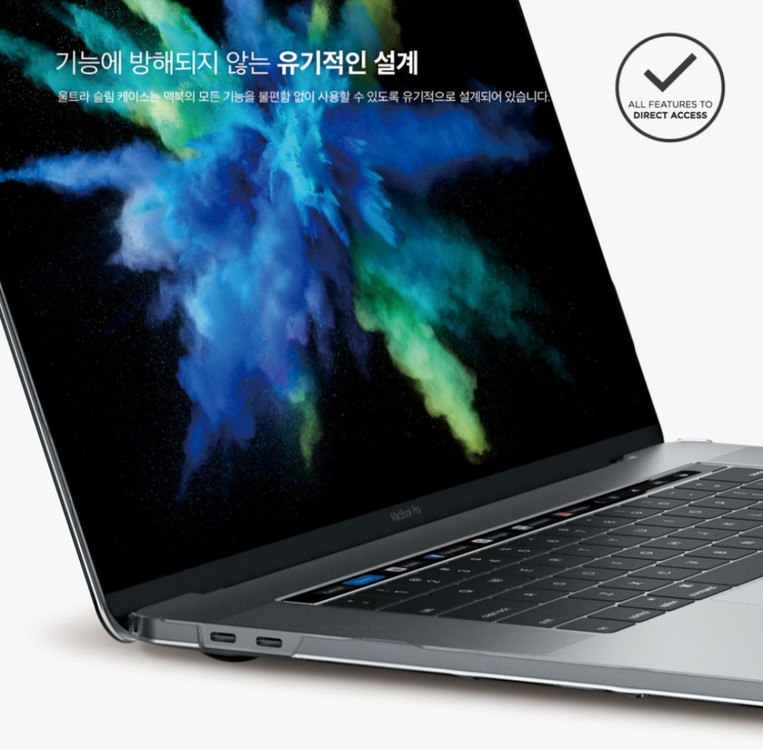 미사용 엘라고 맥북 프로15 투명 하드 케이스 이미지