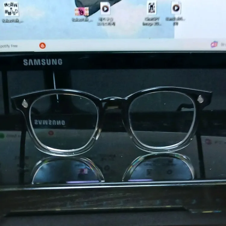 빈티지 American Optical Flexi-Fit 6M 블랙 페이드 안경 이미지