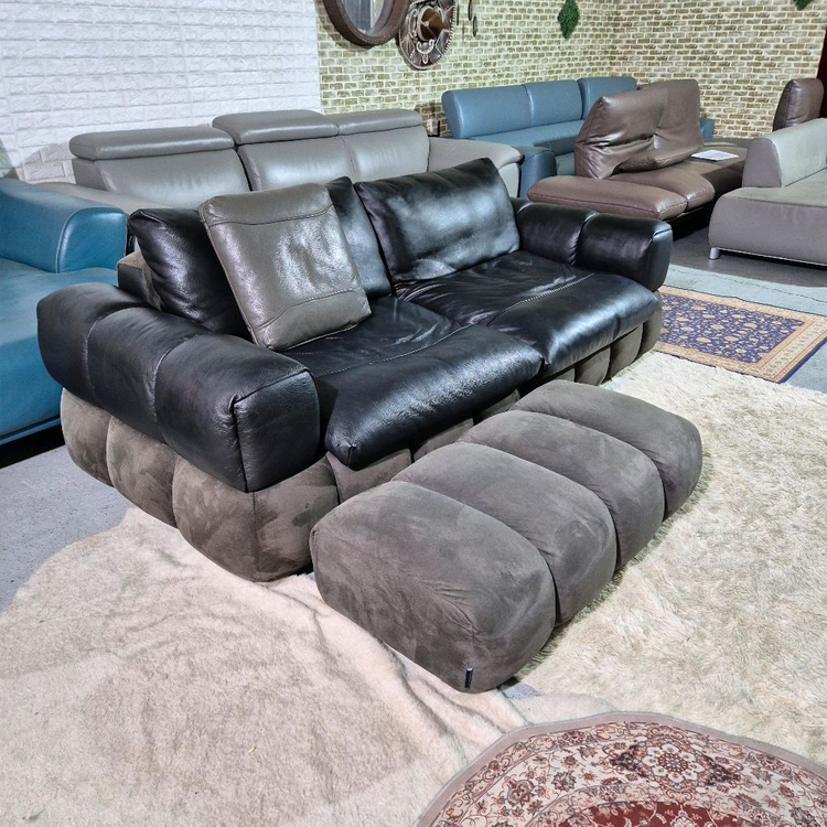 체리쉬 마에스트로 이태리 천연 통가죽 3인 소파쇼파+스툴 서울경기무료배송 이미지