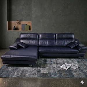 다우닝 레아 이태리 천연가죽 4인 카우치 소파쇼파 서울경기근거리무료배송 이미지