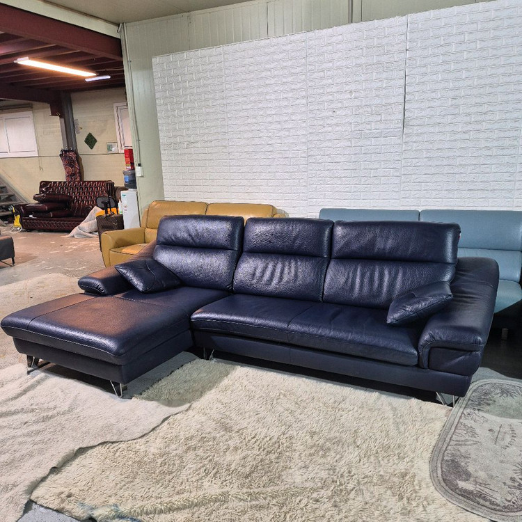 다우닝 레아 이태리 천연가죽 4인 카우치 소파쇼파 서울경기근거리무료배송 이미지