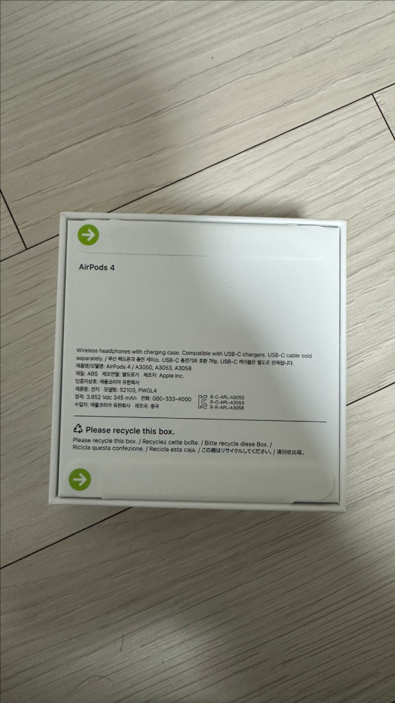 애플 에어팟 4세대 노캔x 미개봉 팝니다. 이미지