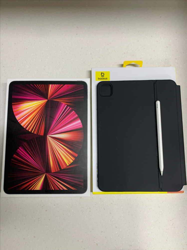 아이패드 11 프로 3세대 M1 256GB Wifi 애플펜슬, baseus 키보드 이미지