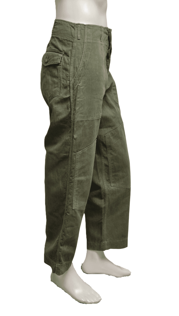 육군 구형 70s HBT 민무늬 전투복 바지 팬츠 하의 (M) 이미지