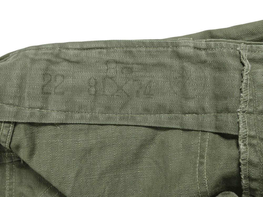 육군 구형 70s HBT 민무늬 전투복 바지 팬츠 하의 (M) 이미지