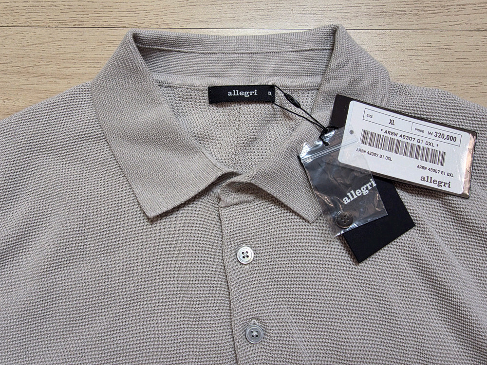 질스튜어트뉴욕 실키 고리스 폴로 카라 니트 XL 105 정가 28만원 이미지