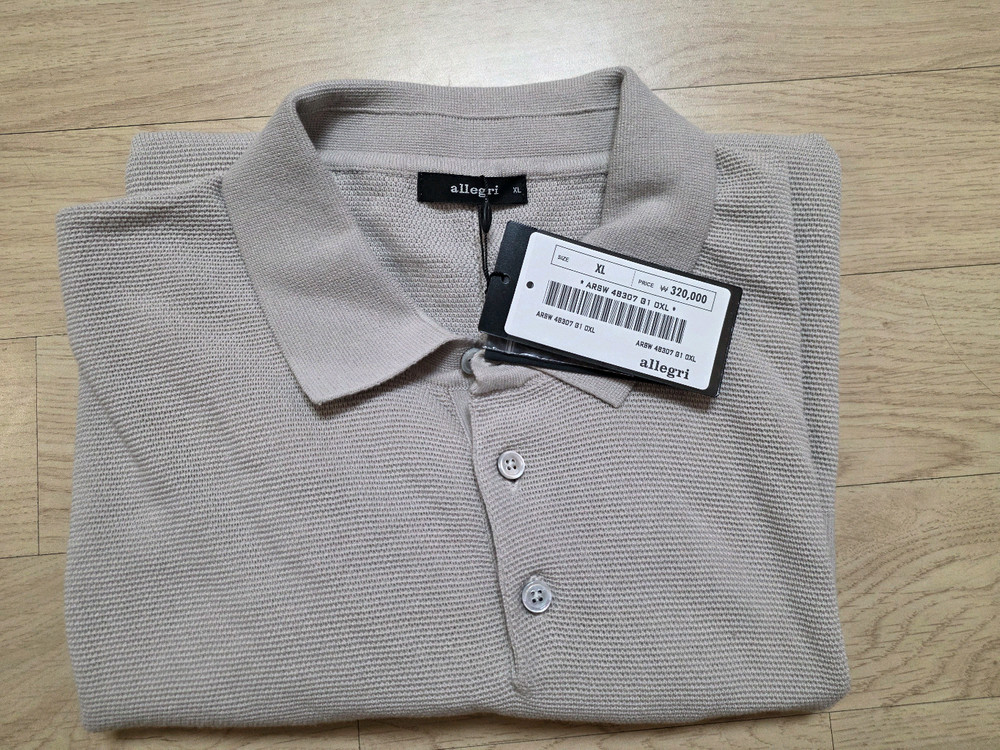 질스튜어트뉴욕 실키 고리스 폴로 카라 니트 XL 105 정가 28만원 이미지