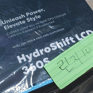 리안리 Hydroshift LCD 360S (블랙) CPU 수냉 쿨러 풀박스 팝니다 이미지