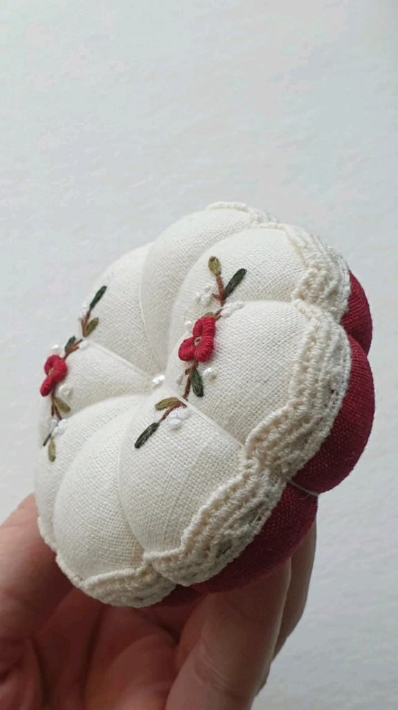 프랑스자수 호박핀쿠션_개당 이미지