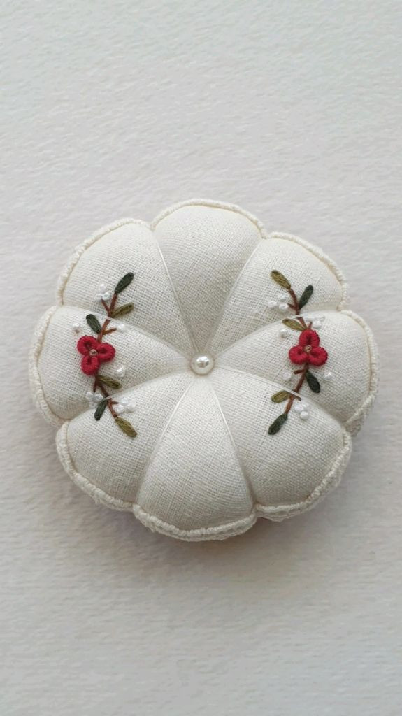 프랑스자수 호박핀쿠션_개당 이미지