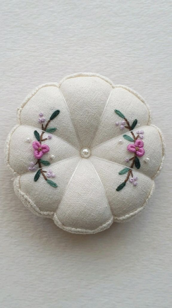 프랑스자수 호박핀쿠션_개당 이미지