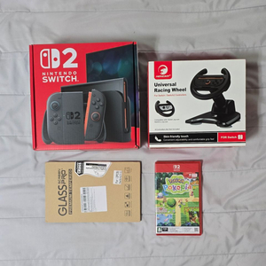 미개봉 새상품 닌텐도 스위치2+포켓몬 포코피아+레이싱핸들+강화필름 이미지