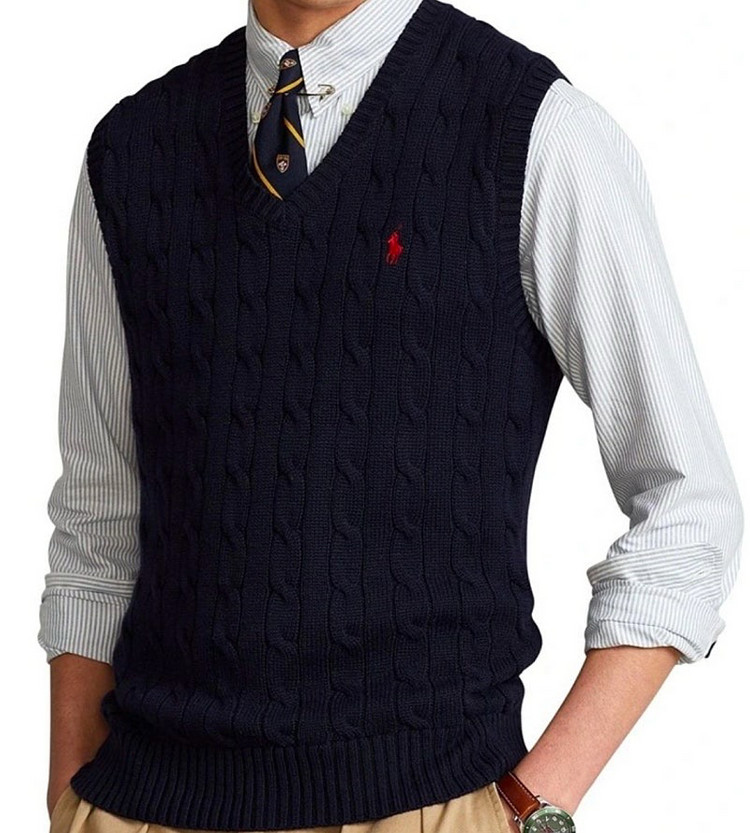 폴로 M 니트 조끼 QR매장판 이미지