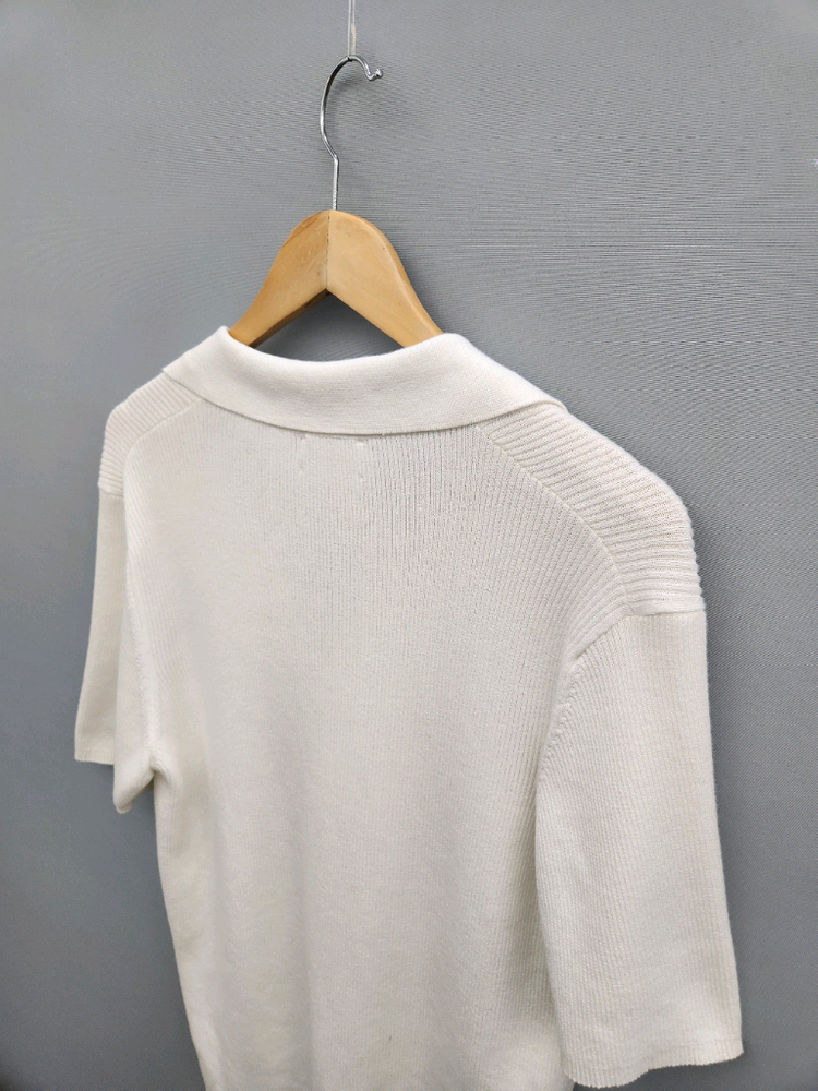 산드로 오픈카라 립 폴로 니트 티셔츠 이미지