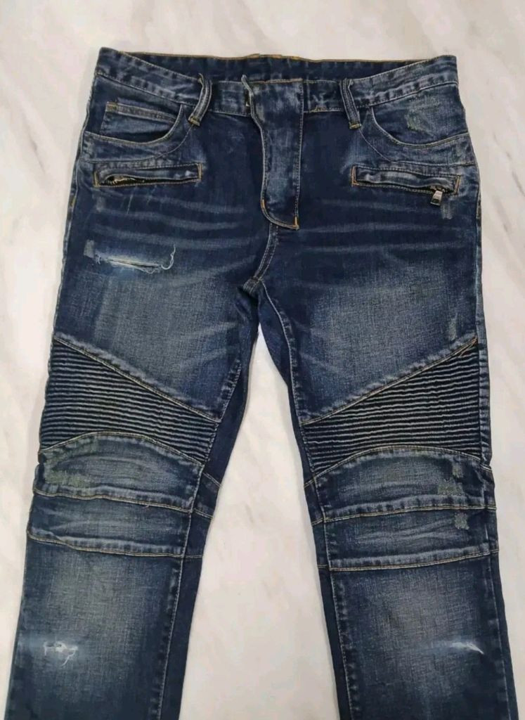 [정품 파격가 남성용] 발망 바이커진 청바지 바지 34 인찌 (아미리 디스쿼어드2 크롬하츠 에디하디 머큐리 이미지