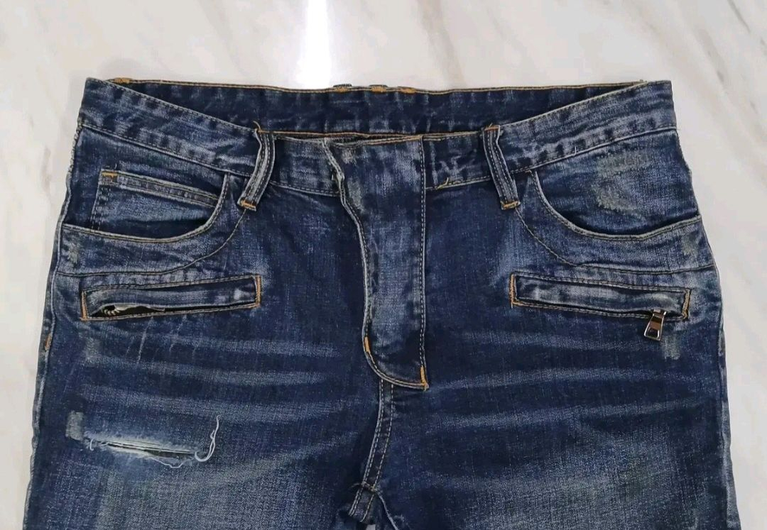 [정품 파격가 남성용] 발망 바이커진 청바지 바지 34 인찌 (아미리 디스쿼어드2 크롬하츠 에디하디 머큐리 이미지