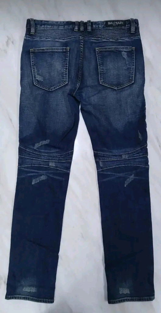 [정품 파격가 남성용] 발망 바이커진 청바지 바지 34 인찌 (아미리 디스쿼어드2 크롬하츠 에디하디 머큐리 이미지