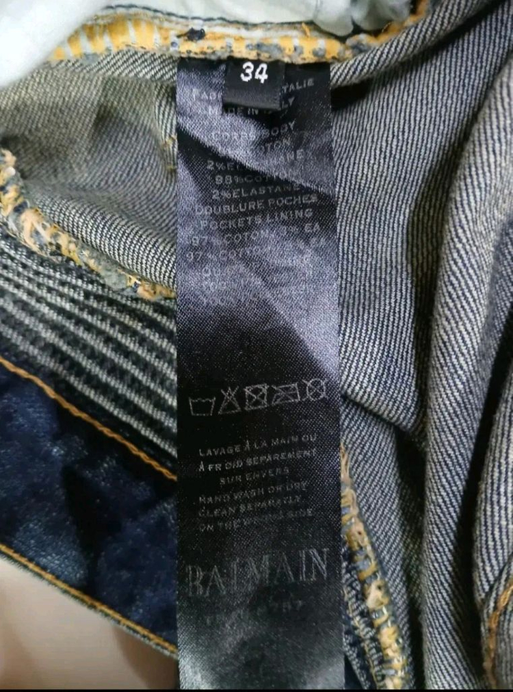 [정품 파격가 남성용] 발망 바이커진 청바지 바지 34 인찌 (아미리 디스쿼어드2 크롬하츠 에디하디 머큐리 이미지