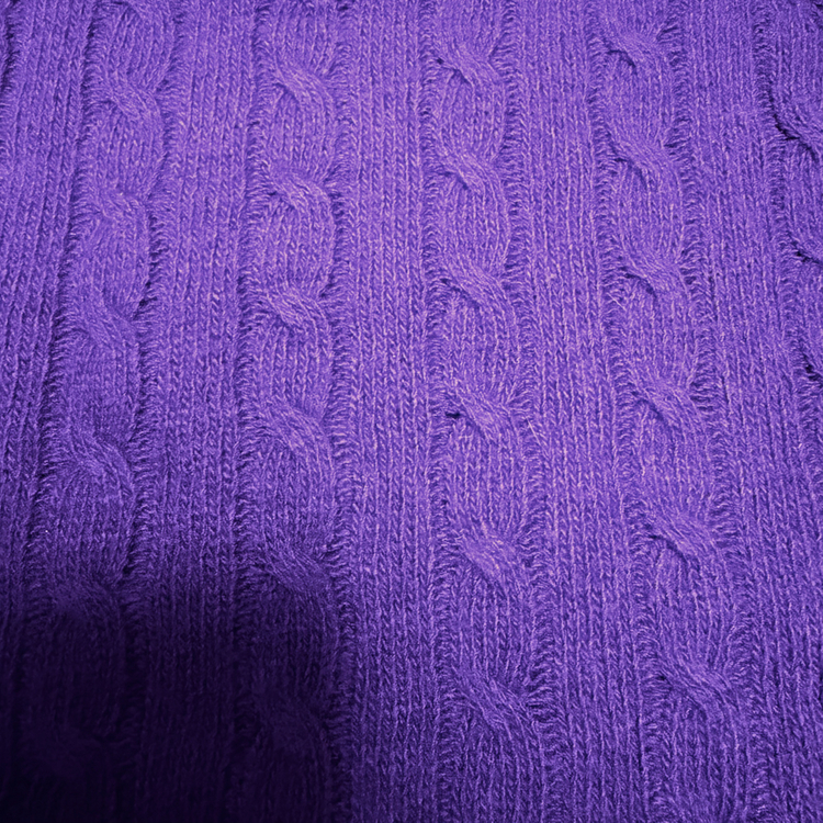 폴로 랄프로렌 캐시미어 울 케이블 반팔 니트 터틀넥 퍼플 보라색목티꽈배기 이미지