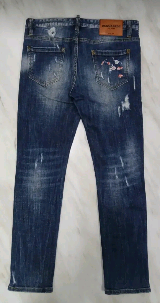 [초 희귀템 여성용] 디스쿼어드2 플라워 자수 데님 청바지 바지 28 인찌 발망 아미리 에디하디 크롬하츠 바이커진 이미지