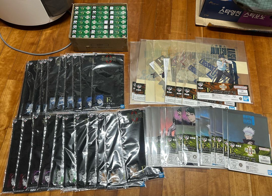 제일복권 주술회전 라스트원 히구루마 리카 유타 고죠 키라라 마키 유키 쵸소우 굿즈 이미지