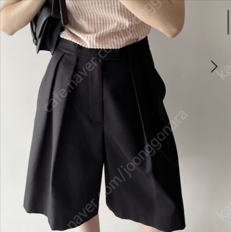 오르 ORR 버뮤다 포멀 팬츠 그레이지 반바지 핀턱 슬랙스 베이지 아이보리 이미지