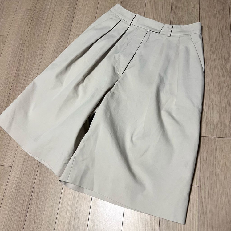 오르 ORR 버뮤다 포멀 팬츠 그레이지 반바지 핀턱 슬랙스 베이지 아이보리 이미지