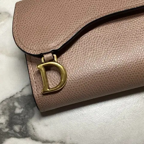 상태최상!) 디올 새들 오블리크 로투스 반지갑 더스티 핑크 컬러 양도합니다 이미지