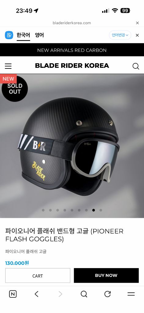 블레이드 라이더 헬멧, 미러고글 이미지