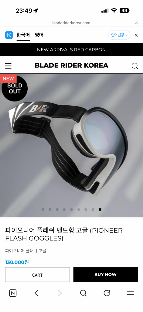 블레이드 라이더 헬멧, 미러고글 이미지