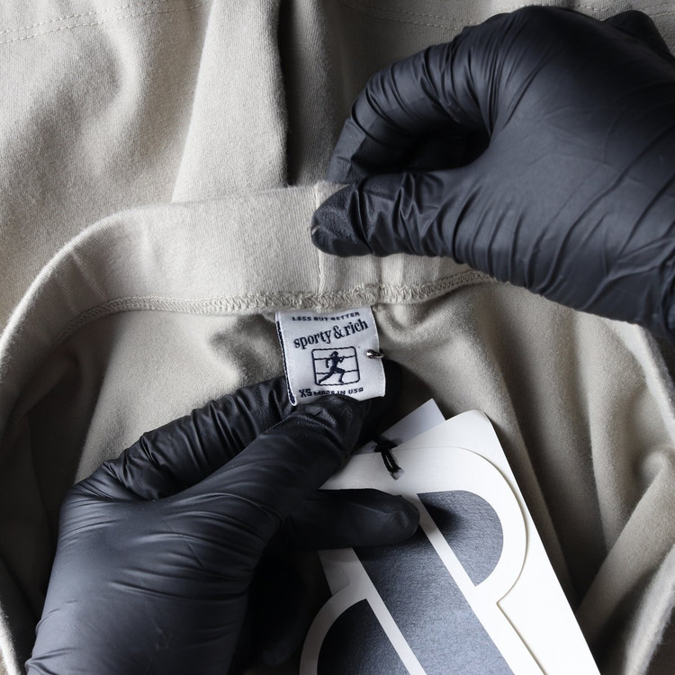 (새상품)스포티앤리치 로고 바이커 쇼츠 밴딩 반바지 베이지 XS 이미지