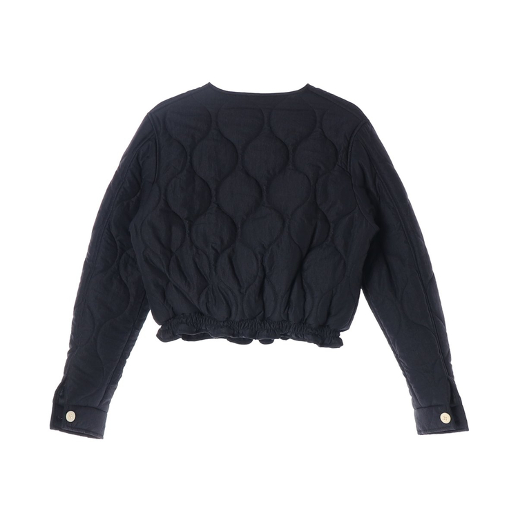 시야쥬 SIOT4064 퀼팅 트위드 재킷 숏 패딩 자켓 블랙 이미지