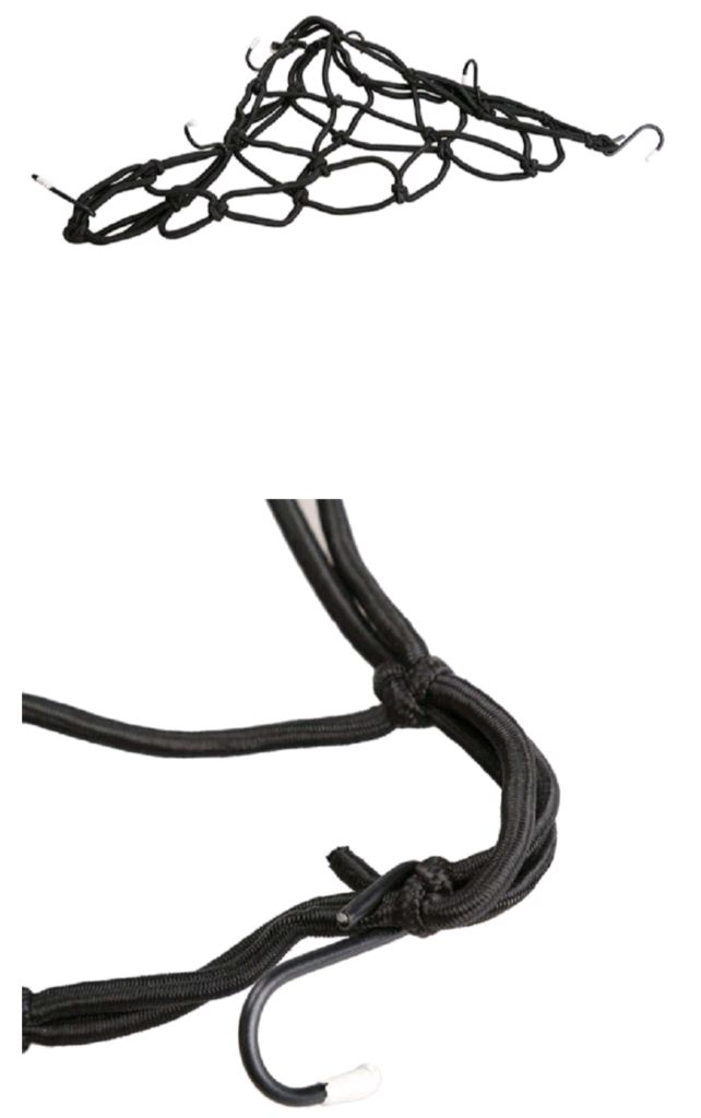 오토바이 그물망 바이크 구물 헬멧 네트 짐끈 바달끈 고정밴드 오토바이 헬멧이나 짐을 고정하는 데 사용하는 오토바이 이미지