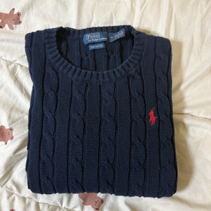 폴로 랄프로렌 꽈배기 니트 네이비 M 이미지