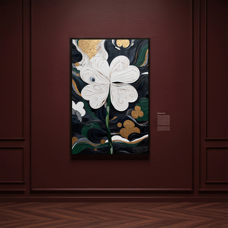 그림 액자 팝아트 인테리어소품 소망의 결 네잎클로버그림 꽃액자 대형 거실인테리어 모던 캔버스 추상화 선물용 고급 벽 이미지