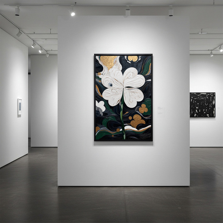 그림 액자 팝아트 인테리어소품 소망의 결 네잎클로버그림 꽃액자 대형 거실인테리어 모던 캔버스 추상화 선물용 고급 벽 이미지