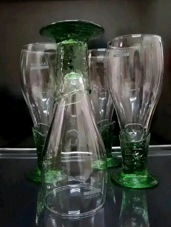 일본명품유리컵 80s사사키와인잔 개당가 이미지