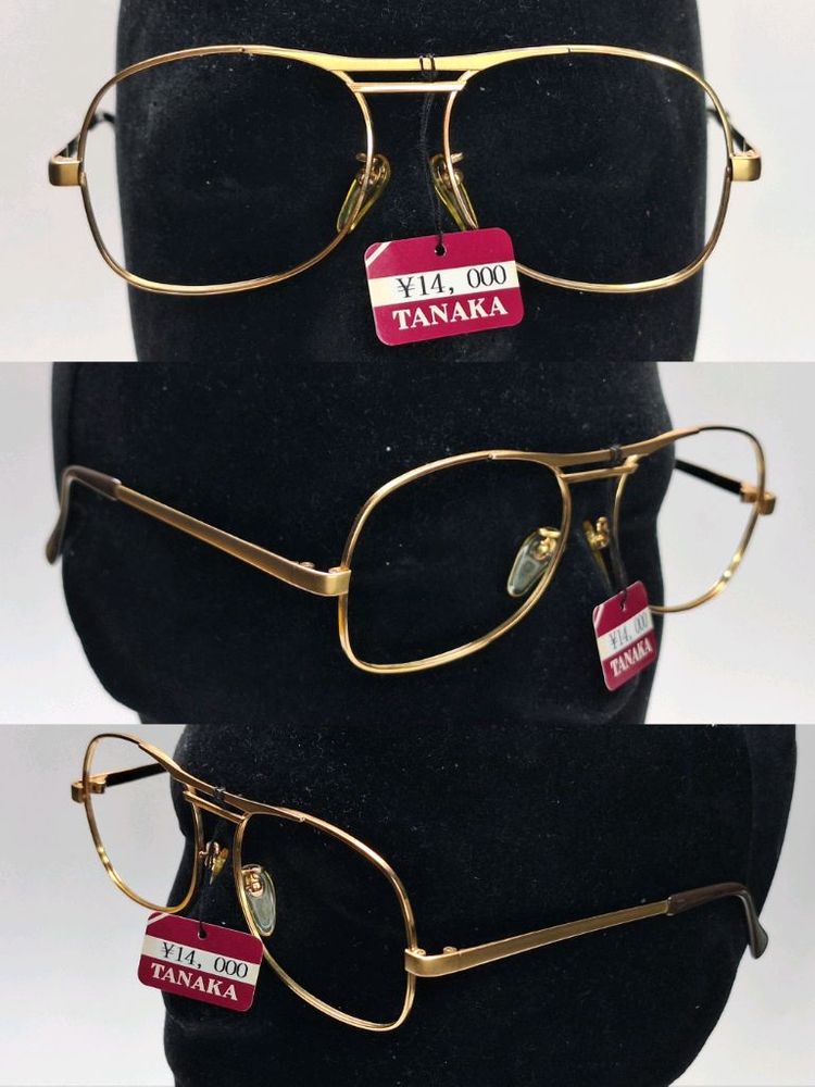 80s 일본제 빈티지 데드스톡 미사용/Charmant NO.205 샤르망 안경테 54mm/투브릿지 더블브릿지 골드 이미지