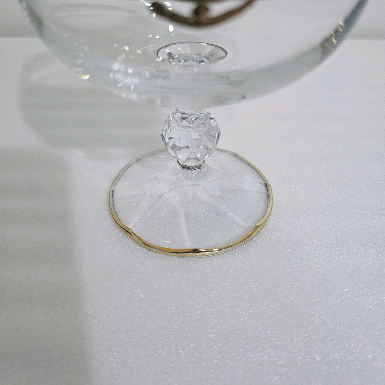 빈티지 이탈리아 무라노 금장 꽃무늬 와인잔*개당가격 이미지