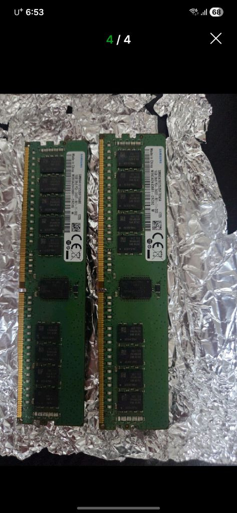 ecc 서버 RAM 삼성 ddr4 메모리램 32gb 2개 16gb 2개 이미지