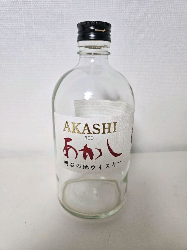 일본 AKASHI red whisky 양주 공병 빈병 술병 이미지