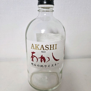 일본 AKASHI red whisky 양주 공병 빈병 술병 이미지