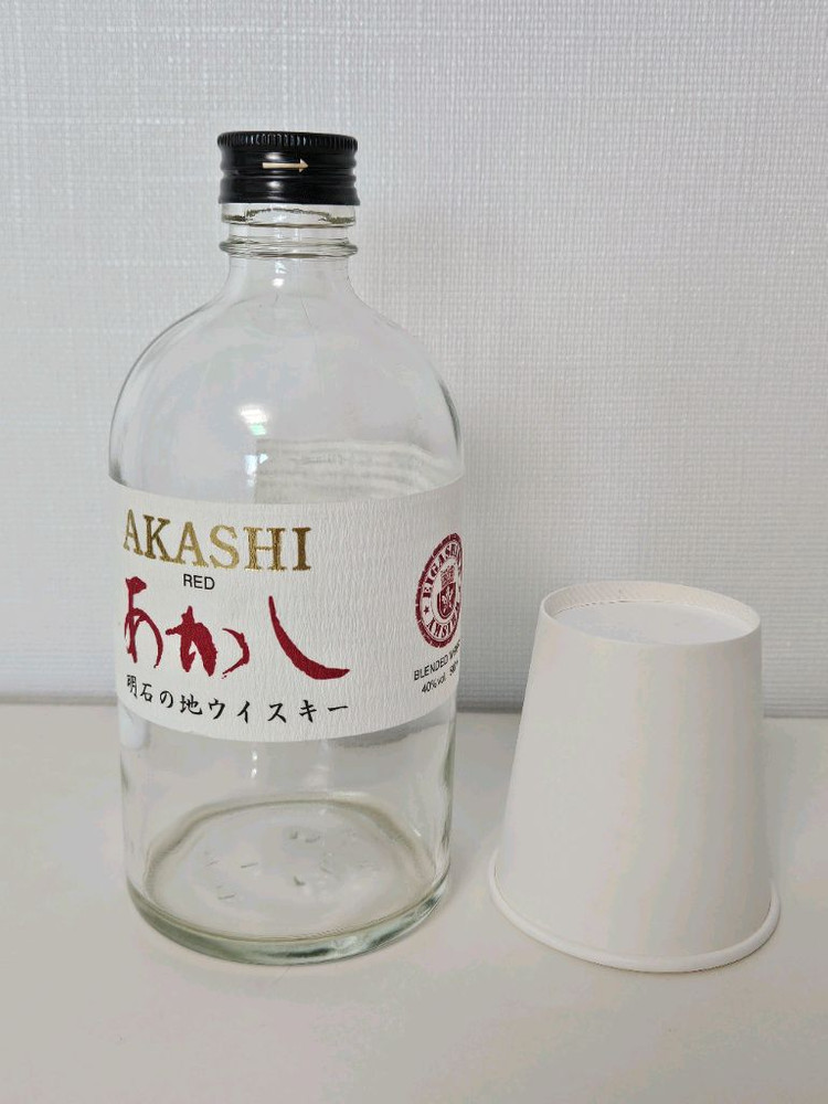 일본 AKASHI red whisky 양주 공병 빈병 술병 이미지