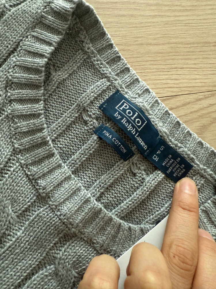 폴로 랄프로렌 케이블 니트 그레이s 새상품 이미지