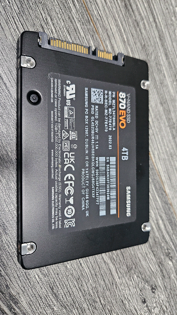 SSD 삼성 870 EVO 4TB 이미지