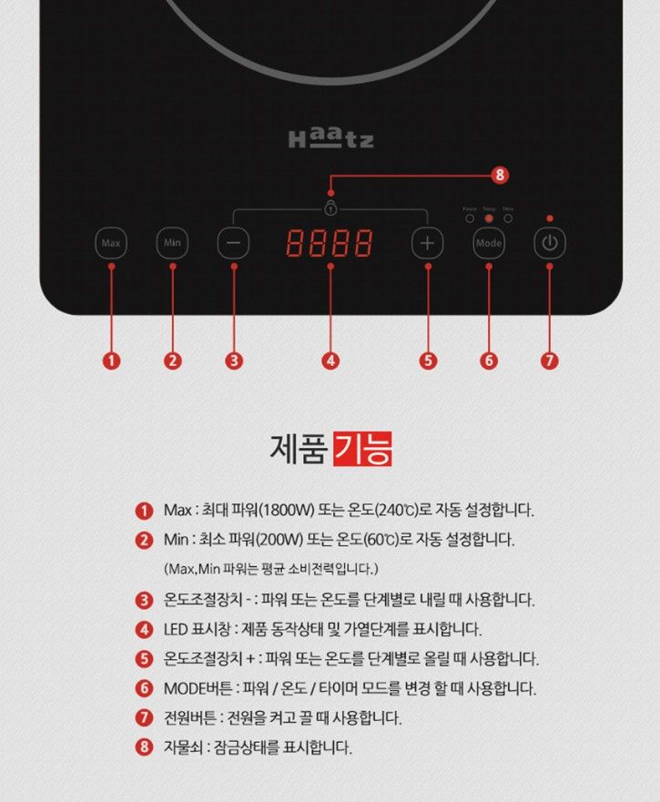 HAPPY CALL인덕션 1구 레인지 이미지