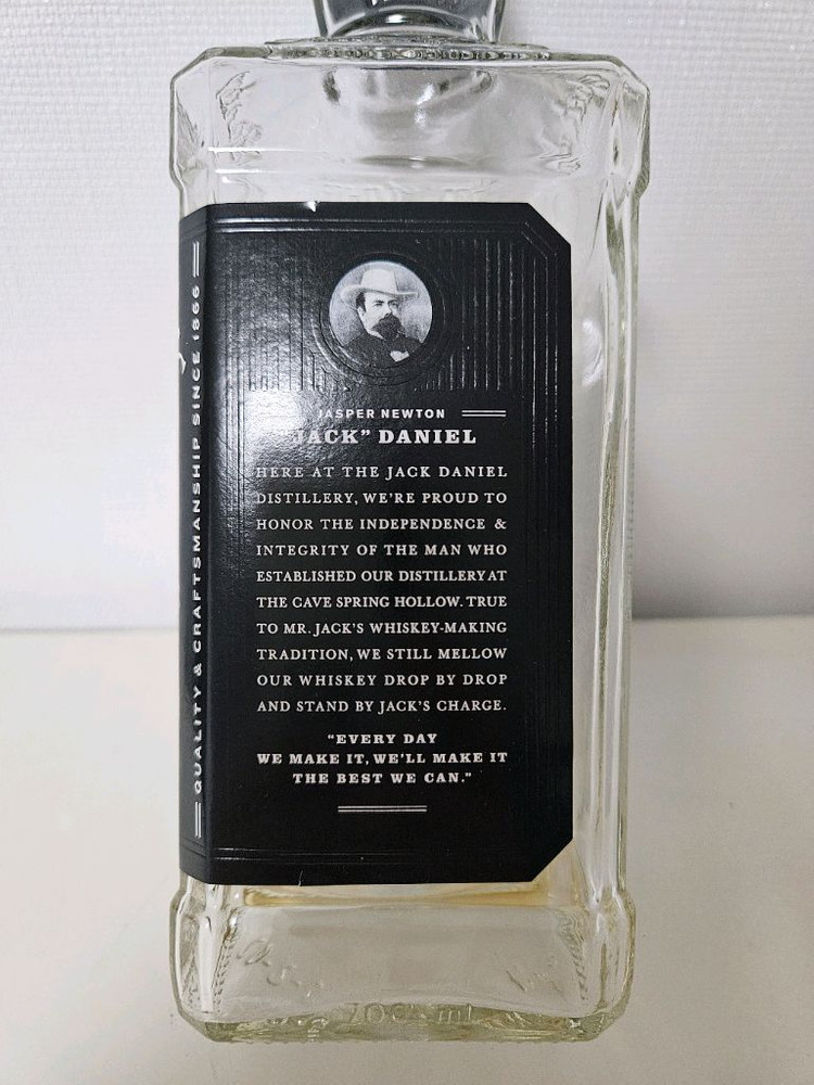 잭다니엘스 No.7 테네시 whisky 양주 공병 빈병 술병 이미지