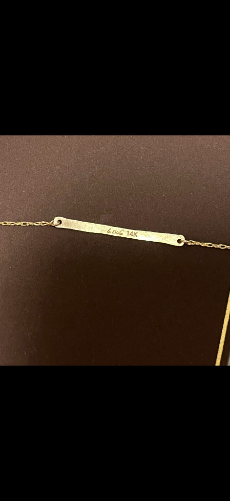 (2회착용) ladicha 라디챠 14k 체인팔찌 금팔찌 이미지