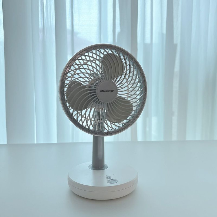 무소음 탁상용 무드등 무선 충전식 선풍기 미개봉 새상품 이미지